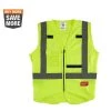 Milwaukee Small/Medium Yellow Class 2 High Visibility Safety Vest with 10 Pockets