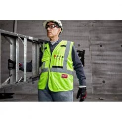 Milwaukee 2X-Large /3X-Large Orange Class 2-High Visibility Safety Vest with 10 Pockets (4-Pack) 17 Milwaukee 2X-Large /3X-Large Orange Class 2-High Visibility Safety Vest with 10 Pockets (4-Pack) -Safety Equipment Sales milwaukee safety vests 48 73 5033x4 1f 1000