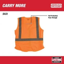Milwaukee 4X-Large/5X-Large Orange Class 2-High Visibility Safety Vest with 10-Pockets (4-Pack) 12 Milwaukee 4X-Large/5X-Large Orange Class 2-High Visibility Safety Vest with 10-Pockets (4-Pack) -Safety Equipment Sales milwaukee safety vests 48 73 5034x4 40 1000