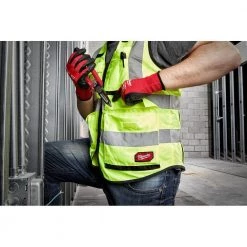 Milwaukee Performance 4X-Large/5X-Large Yellow Class-2-High Visibility Safety Vest with 15-Pockets -Safety Equipment Sales milwaukee safety vests 48 73 5044 c3 1000
