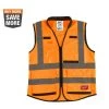 Milwaukee Performance 2X- Large/3X-Large Orange Class 2-High Visibility Safety Vest with 15 Pockets