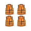 Milwaukee Performance 4X-Large/5X-Large Orange Class 2-High Visibility Safety Vest with 15-Pockets (4-Pack)