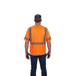 Milwaukee 2X-Large/3X-Large Orange Class 3 Mesh High Visibility Safety Vest with 9-Pockets and Sleeves -Safety Equipment Sales milwaukee safety vests 48 73 5137 44 1000