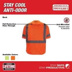 Milwaukee 4X-Large/5X-Large Orange Class-3 Mesh High Visibility Safety Vest with 9-Pockets and Sleeves -Safety Equipment Sales milwaukee safety vests 48 73 5138 1d 1000