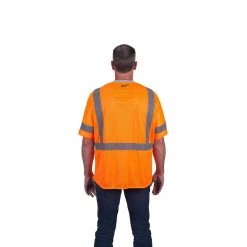 Milwaukee Small/Medium Orange Class 3 High Visibility Safety Vest with 10-Pockets and Sleeves -Safety Equipment Sales milwaukee safety vests 48 73 5145 1f 1000