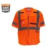 Milwaukee Small/Medium Orange Class 3 High Visibility Safety Vest with 10-Pockets and Sleeves