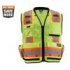Milwaukee Small/Medium Yellow Class 2 Surveyor's High Visibility Safety Vest with 27-Pockets
