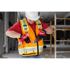 Milwaukee Large/X-Large Orange Class 2 Surveyor's High Visibility Safety Vest with 27-Pockets -Safety Equipment Sales milwaukee safety vests 48 73 5166 c3 1000