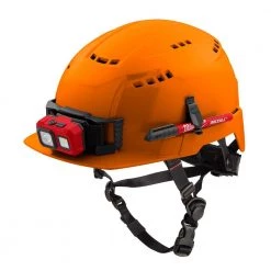 Milwaukee BOLT Orange Type 2 Class C Front Brim Vented Safety Helmet -Safety Equipment Sales orange milwaukee hard hats 48 73 1332 4f 1000