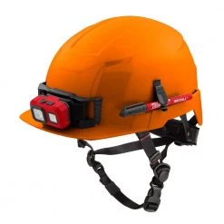 Milwaukee BOLT Orange Type 2 Class E Front Brim Non-Vented Safety Helmet -Safety Equipment Sales orange milwaukee hard hats 48 73 1333 4f 1000
