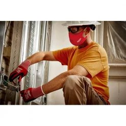 Milwaukee Red 2-Layer Reusable Face Mask -Safety Equipment Sales red milwaukee face masks 48 73 4227 1f 1000
