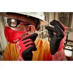 Milwaukee Red 2-Layer Reusable Face Mask -Safety Equipment Sales red milwaukee face masks 48 73 4227 44 1000