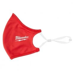 Milwaukee Red 2-Layer Reusable Face Mask -Safety Equipment Sales red milwaukee face masks 48 73 4227 4f 1000