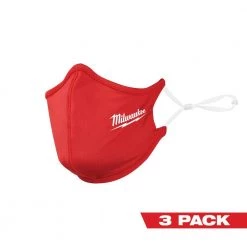 Milwaukee Red 2-Layer Reusable Face Mask (3-Pack) -Safety Equipment Sales red milwaukee face masks 48 73 4228 a0 1000