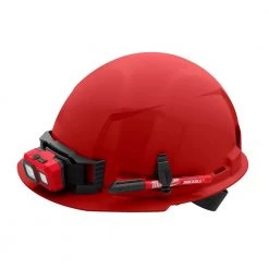 Milwaukee BOLT Red Type 1 Class E Front Brim Non-Vented Hard Hat with 4 Point Ratcheting Suspension -Safety Equipment Sales red milwaukee hard hats 48 73 1108 77 1000