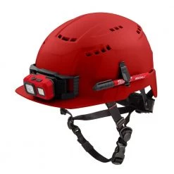 Milwaukee BOLT Red Type 2 Class C Front Brim Vented Safety Helmet -Safety Equipment Sales red milwaukee hard hats 48 73 1328 1f 1000