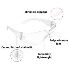 Safe Handler Hyline Safety Glasses : Clear, Ansi Z87.1, Impact Resistant, Anti-Scratch, 12-Pairs (1 Box) -Safety Equipment Sales safe handler safety glasses hyline clear as 4f 1000