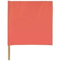 Safety Flag 18 in. x 18 in. Orange Vinyl-Coated Nylon Flags and Staffs (2-Pack)