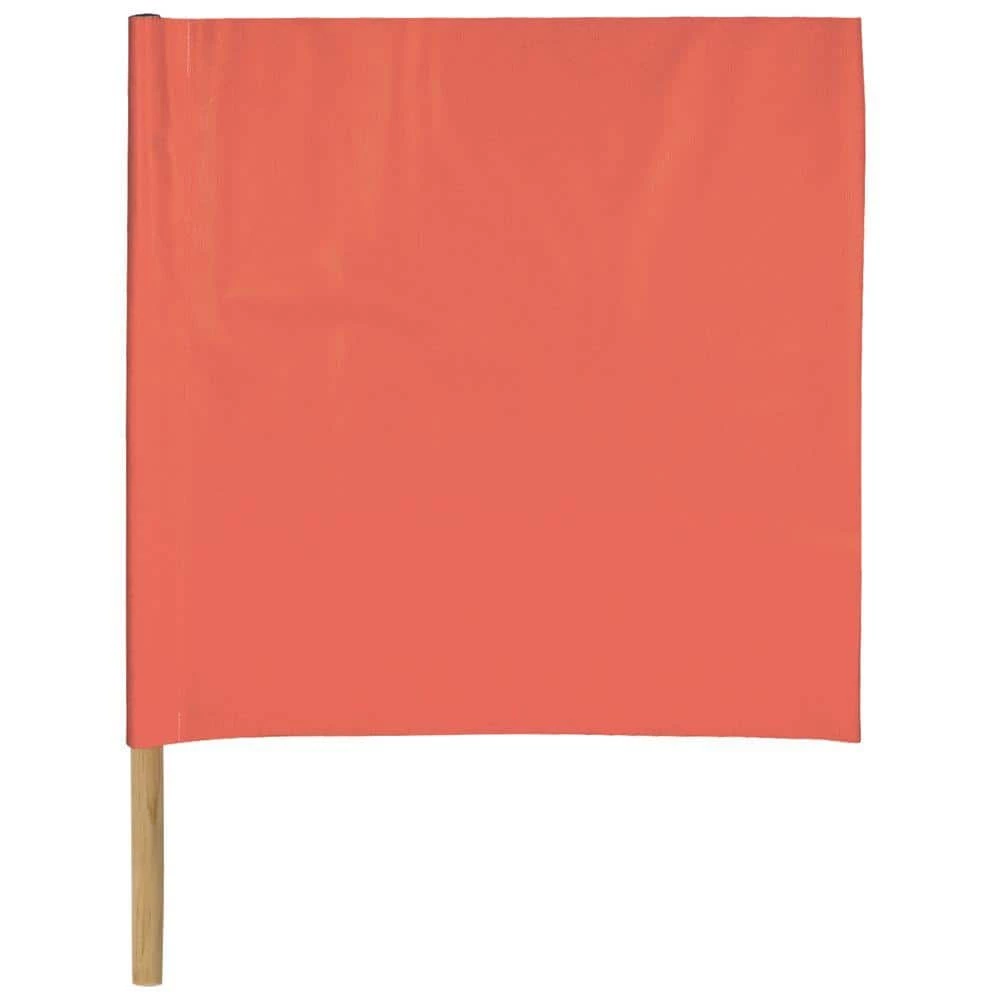 Safety Flag 18 in. x 18 in. Orange Vinyl-Coated Nylon Flags and Staffs (2-Pack) 1 Safety Flag 18 in. x 18 in. Orange Vinyl-Coated Nylon Flags and Staffs (2-Pack)