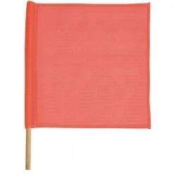 Safety Flag 18 in. x 18 in. Orange Vinyl Mesh Flags and Staffs (2-Pack)