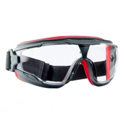 Scotchgard Protector Gray/Red Anti-Fog Goggles with Clear Lens -Safety Equipment Sales scotchgard safety goggles 47212h1 vdc ps a0 1000