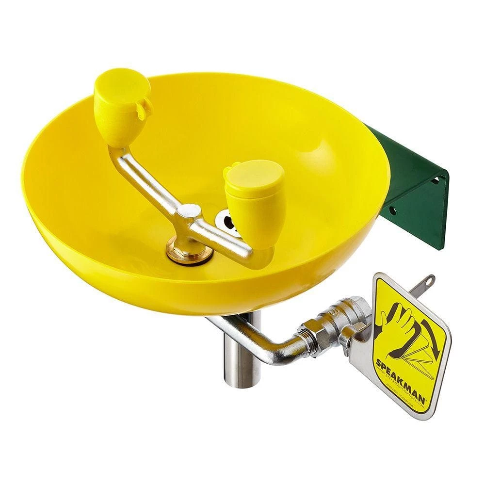 Speakman Eyesaver Eyewash with Round Yellow Plastic Bowl 2 Speakman Eyesaver Eyewash with Round Yellow Plastic Bowl - Image 2