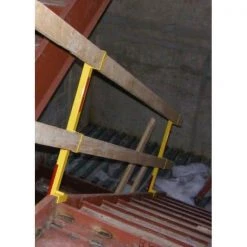 StringerShield 1 Unit Yellow OSHA Compliant Non-Penetrating Guardrail Clamp for Closed Edge Pan Stairs or Stringer Stairs -Safety Equipment Sales stringershield guardrail systems c 0600 d4 1000