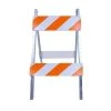 Three D Traffic Works 8/8 in. Wood and Metal EG Sheeting Type II Barricade