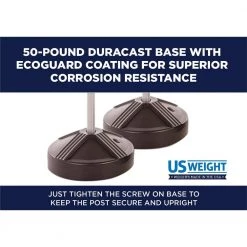 USW US Weight Sign Kit - Post, Scratch - Resistant Weighted Base, and Easy-to-Use Brackets for Signs (Signs Not Included) -Safety Equipment Sales usw safety accessories u2211 44 1000
