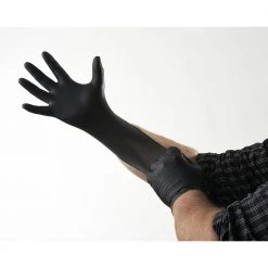 Venom Steel Heavy Duty Black Nitrile Gloves, One Size Fits Most (100 per Box) 9 Venom Steel Heavy Duty Black Nitrile Gloves, One Size Fits Most (100 per Box) -Safety Equipment Sales venom steel disposable gloves ven6145wh 4f 1000 1