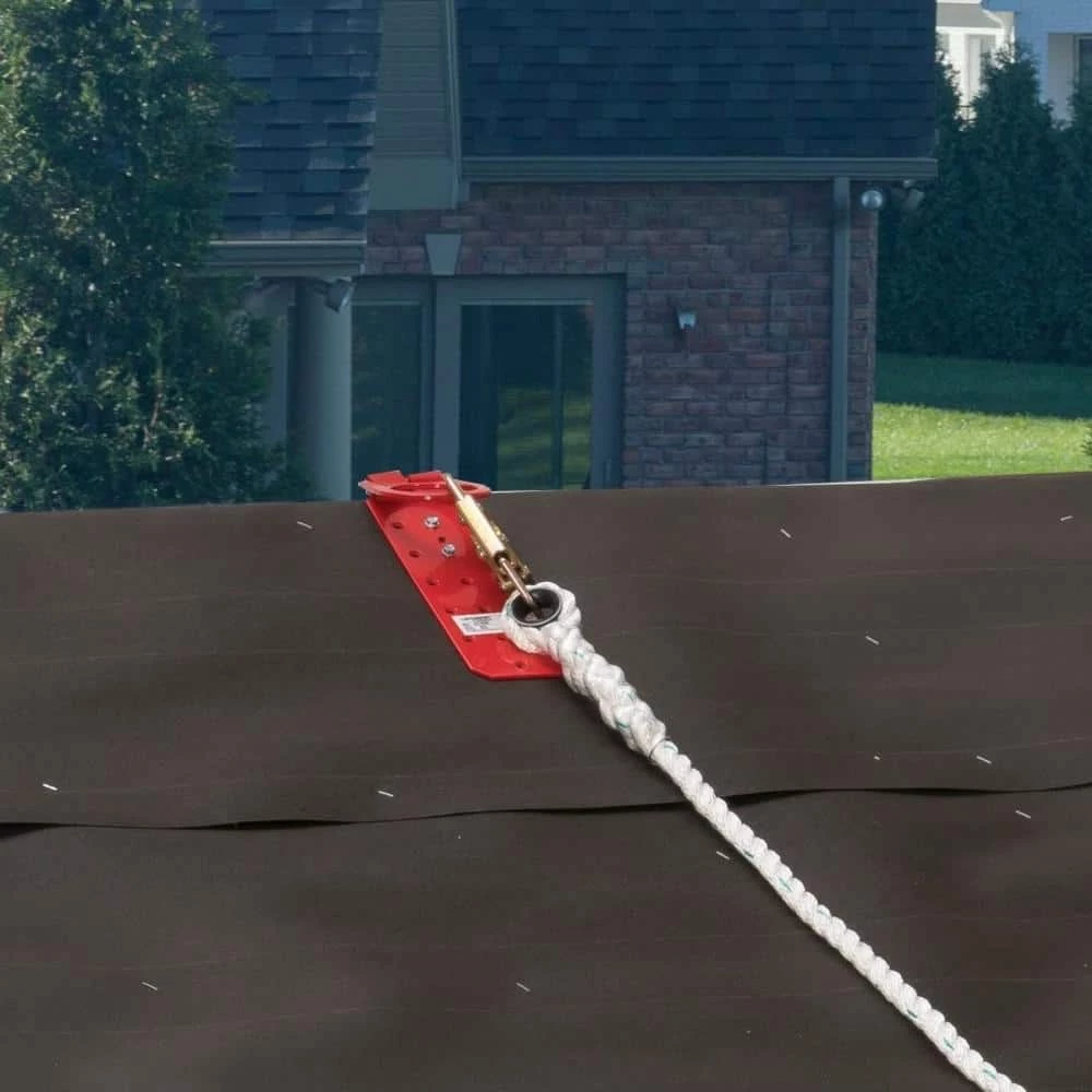 WERNER Red Plated Steel Temporary D-Ring Fall Protection Roof Anchor 5 WERNER Red Plated Steel Temporary D-Ring Fall Protection Roof Anchor - Image 5