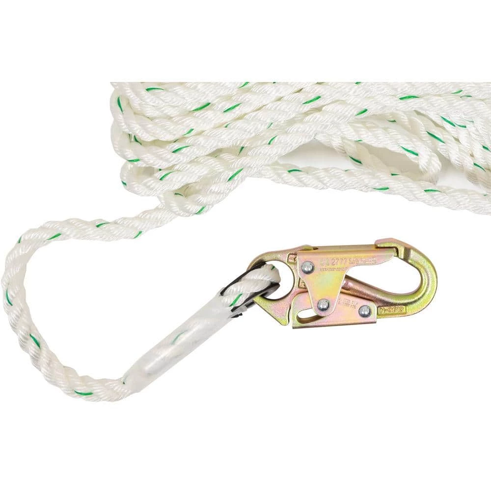 WERNER 50 ft. Fall Protection Rope Lifeline with Lanyard 4 WERNER 50 ft. Fall Protection Rope Lifeline with Lanyard - Image 4