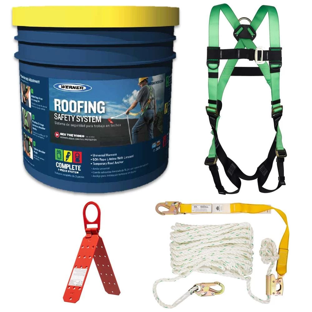WERNER Fall Protection Roofing Safety System Compliance Kit 1 WERNER Fall Protection Roofing Safety System Compliance Kit