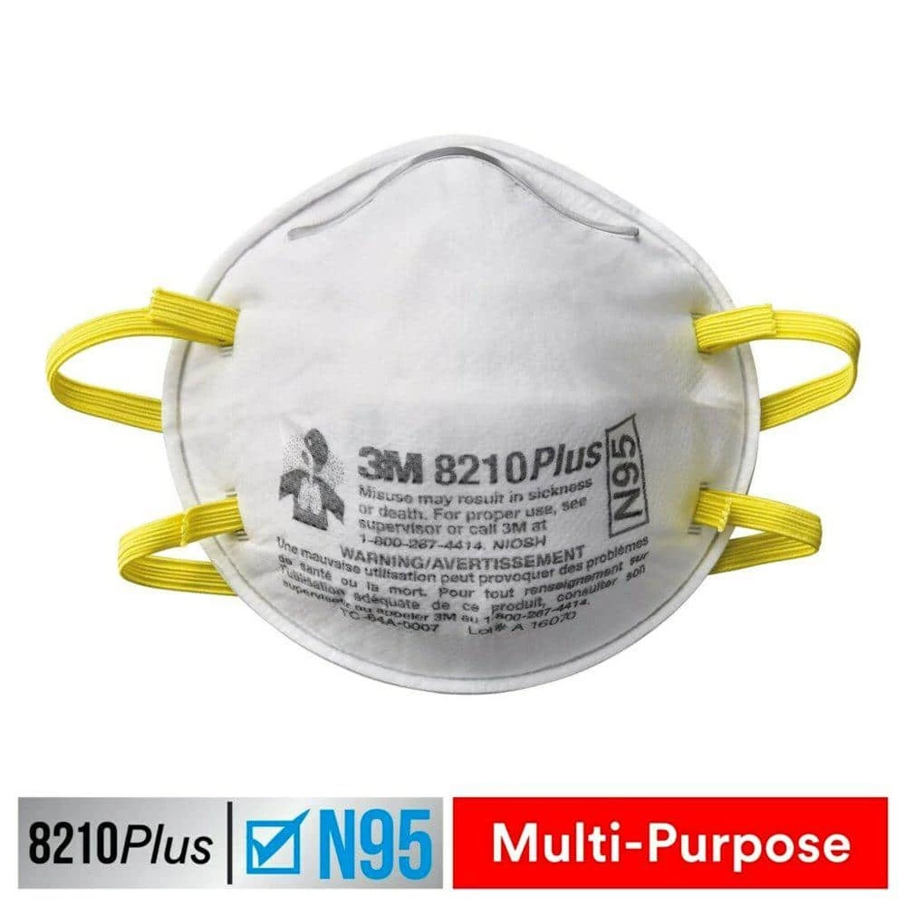 3M 8210 Plus N95 Performance Sanding and Fiberglass Disposable Respirator (20-Pack) 1 3M 8210 Plus N95 Performance Sanding and Fiberglass Disposable Respirator (20-Pack)