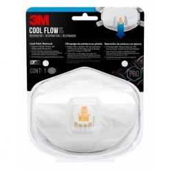 3M 8233 N100 Lead Paint Removal Disposable Respirator Mask with Cool Flow Valve (1-Pack) -Safety Equipment Sales white 3m face masks 8233pc1 b na 4f 1000