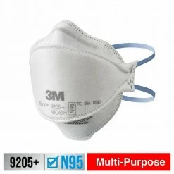 3M 9205 N95 Aura Particulate Disposable Respirator Foldable (20-Pack) -Safety Equipment Sales white 3m face masks 9205p 20 dc 44 1000