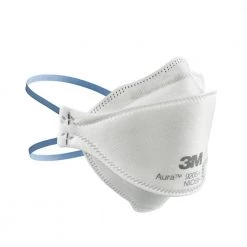 3M 9205 N95 Aura Particulate Disposable Respirator Foldable (3-Pack) -Safety Equipment Sales white 3m face masks 9205p 3 dc 1f 1000