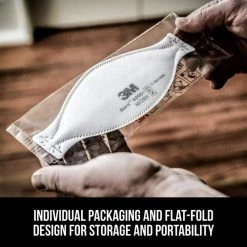 3M 9205 N95 Aura Particulate Disposable Respirator Foldable (3-Pack)(Case of 8) -Safety Equipment Sales white 3m face masks 9205p 3 dc c3 1000 2