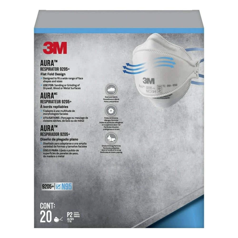 3M Aura Particulate Respirator (20-Pack) 2 3M Aura Particulate Respirator (20-Pack) - Image 2