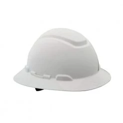 3M White Full-Brim Non-Vented Hard Hat with Ratchet Adjustment -Safety Equipment Sales white 3m hard hats chh fb r w6 40 1000