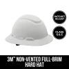 3M White Full-Brim Non-Vented Hard Hat with Ratchet Adjustment