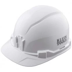 Klein Tools Hard Hat, Non-Vented, Cap Style, White