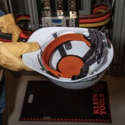 Klein Tools Hard Hat, Non-Vented, Cap Style, White -Safety Equipment Sales white klein tools hard hats 60100 77 1000