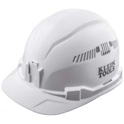 Klein Tools Hard Hat, Vented, Cap Style, White