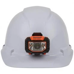 Klein Tools Hard Hat, Non-Vented, Cap Style with Headlamp -Safety Equipment Sales white klein tools hard hats 60107 1d 1000