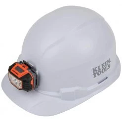 Klein Tools Hard Hat, Non-Vented, Cap Style with Headlamp
