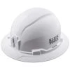 Klein Tools Hard Hat, Non-Vented, Full Brim Style, White