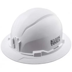 Klein Tools Hard Hat, Non-Vented, Full Brim Style, White