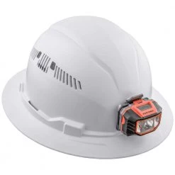 Klein Tools Vented Full Brim White Hard Hat with Headlamp -Safety Equipment Sales white klein tools hard hats 60407r 40 1000