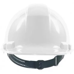 MAXIMUM SAFETY White 4-Point Pinlock Suspension Cap Style Hard Hat